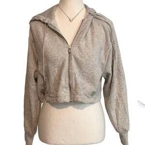 Hollister Gilly Hicks Grey Zip Up Hoodie Super Soft & Comfy Lightweight Size XS